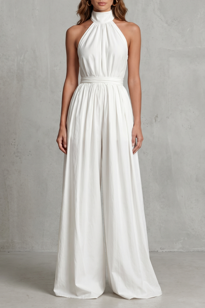 Veloria – Elegant draped silhouette – Halter-neck jumpsuit
