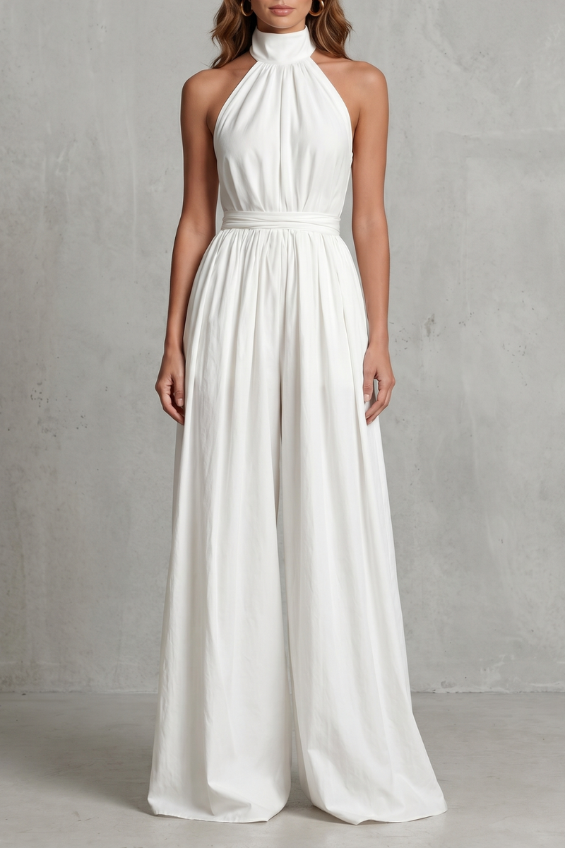Veloria – Elegant draped silhouette – Halter-neck jumpsuit