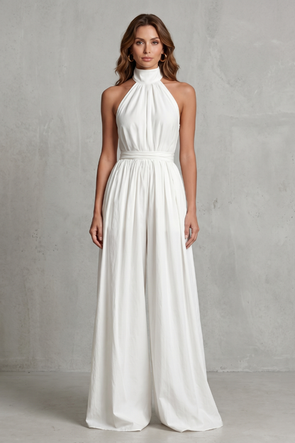 Veloria – Elegant draped silhouette – Halter-neck jumpsuit