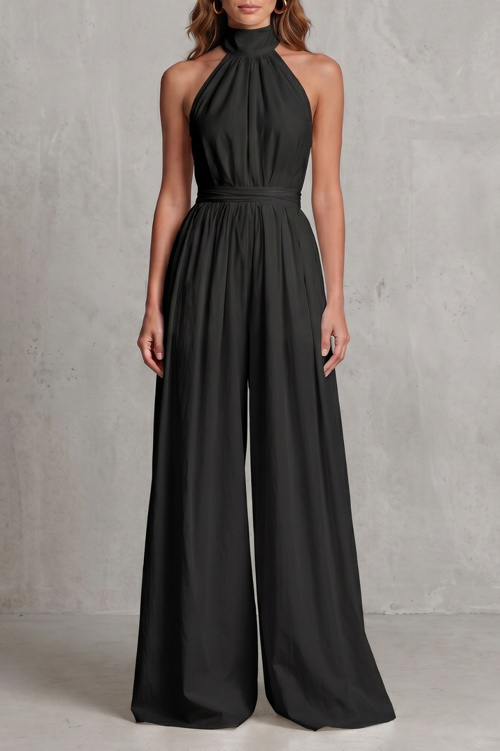 Veloria – Elegant draped silhouette – Halter-neck jumpsuit