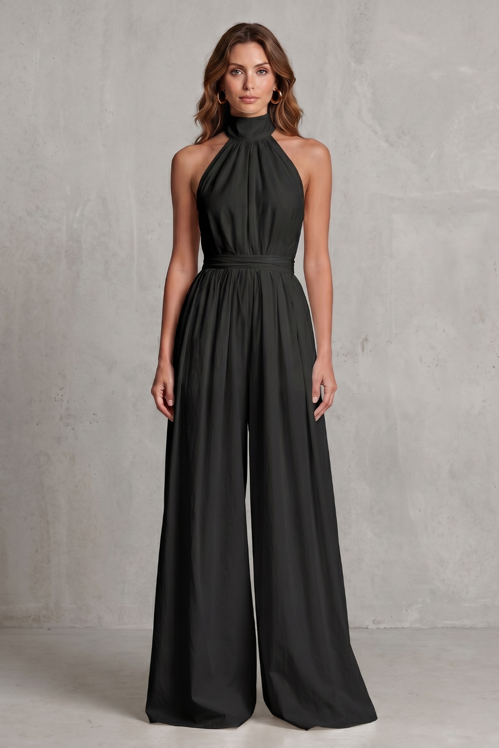 Veloria – Elegant draped silhouette – Halter-neck jumpsuit