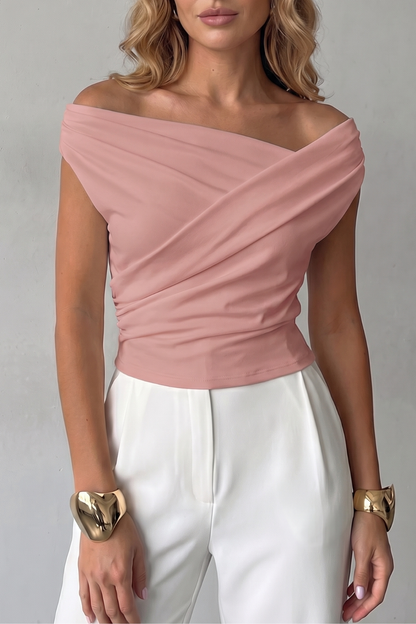 Veloura – Asymmetric draped silhouette – One shoulder top