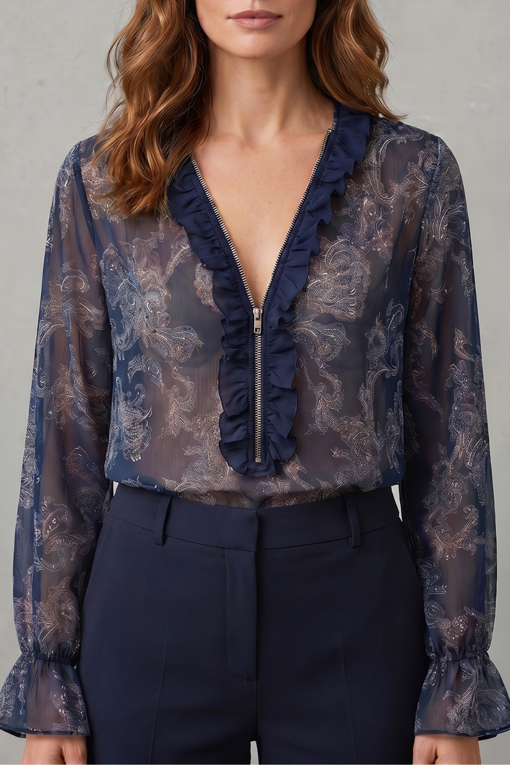 Veloura – Paisley romance allure – Chiffon blouse