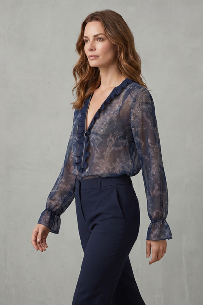 Veloura – Paisley romance allure – Chiffon blouse