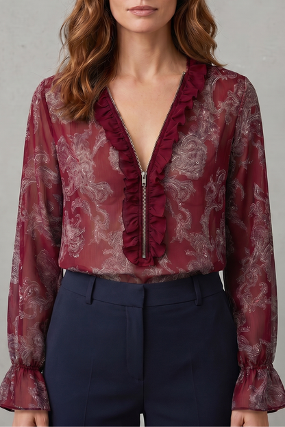 Veloura – Paisley romance allure – Chiffon blouse