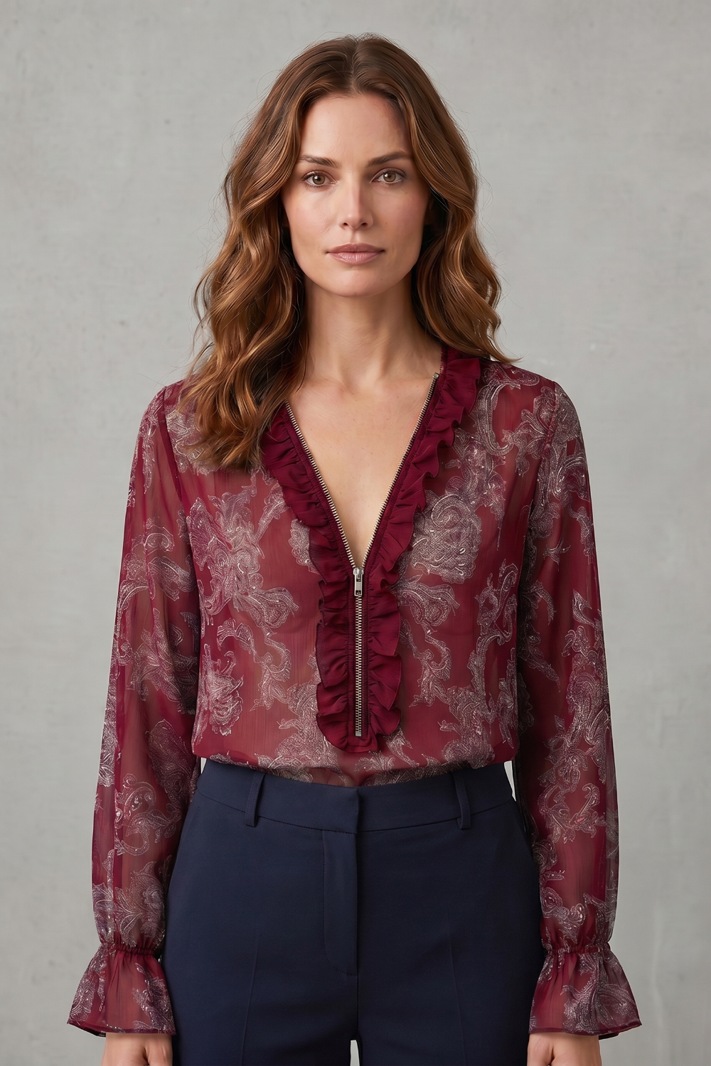 Veloura – Paisley romance allure – Chiffon blouse